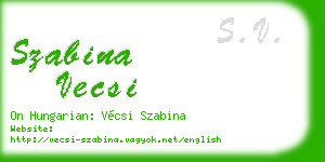 szabina vecsi business card